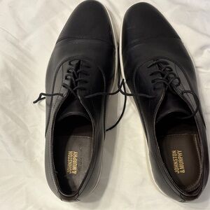 Johnston & Murphy Black Leather Men's Derbys
